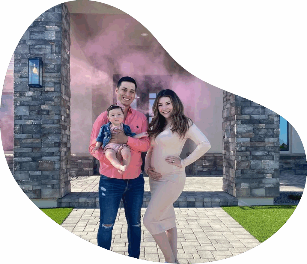 A photo of Eddie Gomez and his family